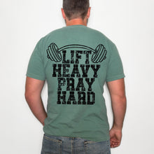 Load image into Gallery viewer, Lift Heavy Pray Hard Distressed WITH Cross Pocket TRANSFER SDD MAR 26
