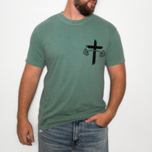 Load image into Gallery viewer, Lift Heavy Pray Hard Distressed WITH Cross Pocket TRANSFER SDD MAR 26
