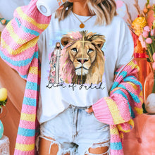 Load image into Gallery viewer, Lion Of Judah Watercolor Pink Lion And Jesus TRANSFER SDD APR 26
