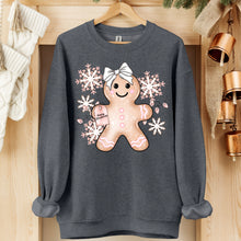 Load image into Gallery viewer, Gingerbread Girl Bow &amp; Snowflakes With Gift Tag TRANSFER SDD OCT
