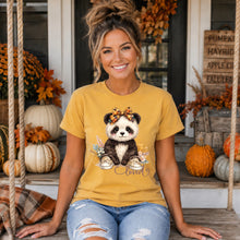 Load image into Gallery viewer, Loved Fall Florals &amp; Panda Plaid Bow TRANSFER SDD AUG 26
