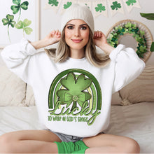 Load image into Gallery viewer, Lucky To Walk In God's Grace Green Rainbow And Clover TRANSFER SDD DEC 25
