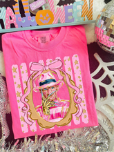 Load image into Gallery viewer, Horror Characters With Pink Bow Frame Pink Distressed Lines DROPDOWN TRANSFER CARTER AUG 26
