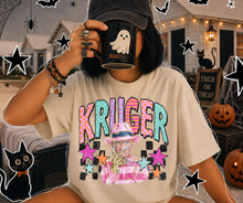 Load image into Gallery viewer, Distressed Checker Horror Characters DROPDOWN TRANSFER CARTER AUG/SEP 26
