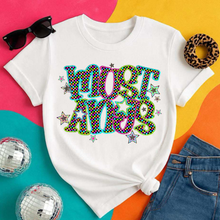 Load image into Gallery viewer, Neon Bright Checker Star Mascots Dropdown TRANSFER CSD MAY 25
