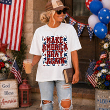 Load image into Gallery viewer, Make America Pray Again Distressed White Stripes Blue Red Stars TRANSFER SDD JUNE 26

