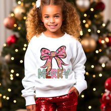 Load image into Gallery viewer, Merry Christmas Bow And Gingerbread Man TRANSFER SDD OCT
