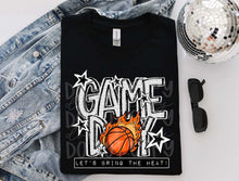 Load image into Gallery viewer, Game Day Let's Bring The Heat Flaming Ball And Stars Sports DROPDOWN TRANSFER PHDC JUNE 26

