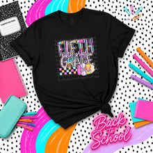 Load image into Gallery viewer, Colorful Sketch Outline Letters &amp; Checkers And Groovy Pencil With Bow Grades DROPDOWN TRANSFER PHDC JUNE 26

