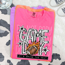 Load image into Gallery viewer, Game Day Let's Bring The Heat Flaming Ball And Stars Sports DROPDOWN TRANSFER PHDC JUNE 26
