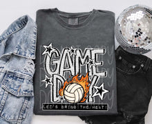 Load image into Gallery viewer, Game Day Let's Bring The Heat Flaming Ball And Stars Sports DROPDOWN TRANSFER PHDC JUNE 26
