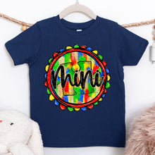 Load image into Gallery viewer, Mini Autism Puzzle Piece Rainbow Circle Faux Glitter Option DROPDOWN TRANSFER SDD MAR 26
