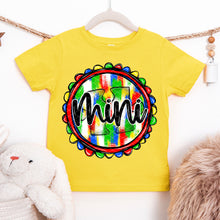 Load image into Gallery viewer, Mini Autism Puzzle Piece Rainbow Circle Faux Glitter Option DROPDOWN TRANSFER SDD MAR 26
