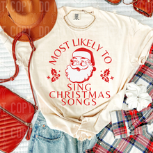 Load image into Gallery viewer, Most Likely To Red Santa DROPDOWN TRANSFER
