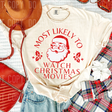 Load image into Gallery viewer, Most Likely To Red Santa DROPDOWN TRANSFER
