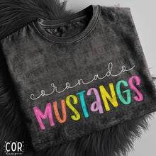Load image into Gallery viewer, Neon Bright Line Mustangs DROPDOWN TRANSFER COR
