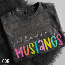 Load image into Gallery viewer, Neon Bright Line Mustangs DROPDOWN TRANSFER COR
