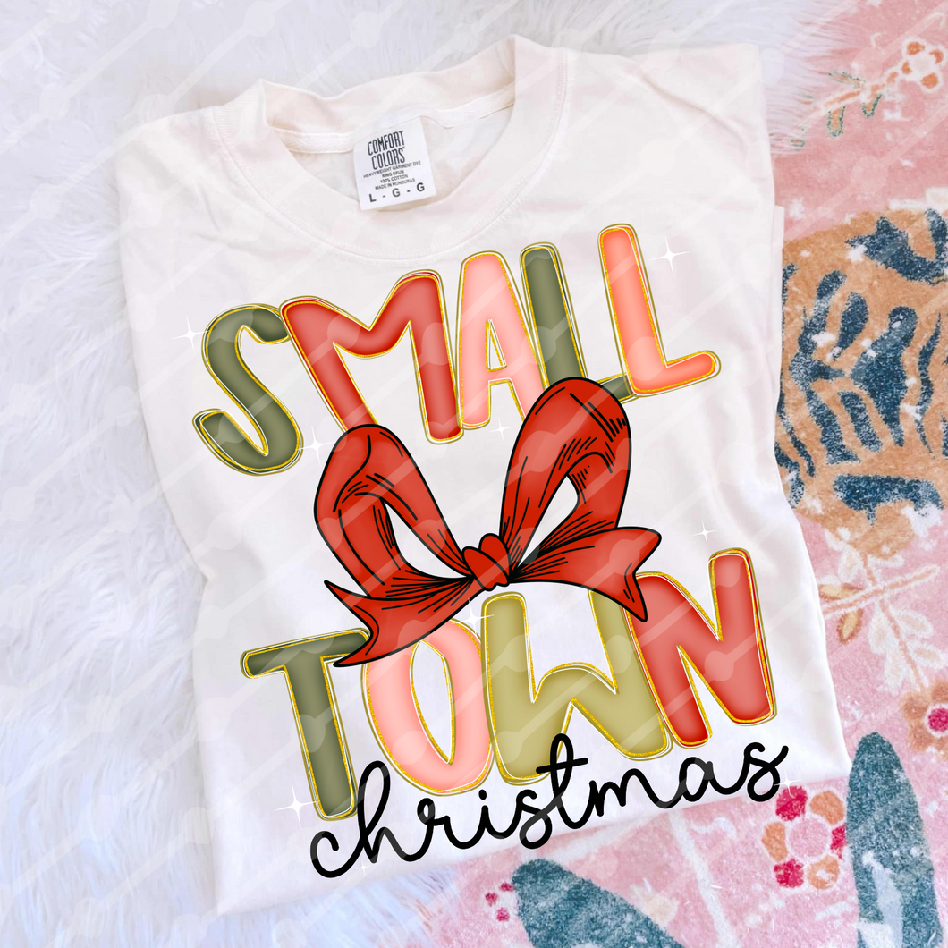 Small Town Christmas Red Bow TRANSFER JBD SEPT 25