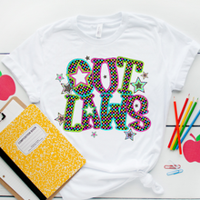 Load image into Gallery viewer, Neon Bright Checker Star Mascots Dropdown TRANSFER CSD MAY 25
