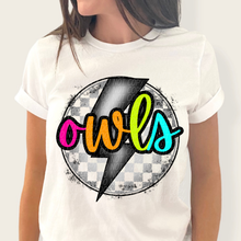 Load image into Gallery viewer, Checkered Bolt Rainbow Mascot DROPDOWN TRANSFER
