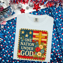 Load image into Gallery viewer, One Nation Under God Cross With Flag TRANSFER SDD MAY
