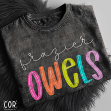 Load image into Gallery viewer, Neon Bright Line Owls/Owels DROPDOWN TRANSFER COR

