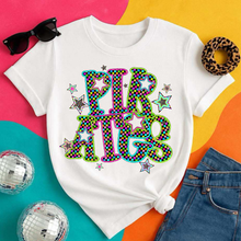 Load image into Gallery viewer, Neon Bright Checker Star Mascots Dropdown TRANSFER CSD MAY 25
