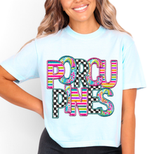 Load image into Gallery viewer, Bright Stripe Floral Checker Mascots Dropdown TRANSFER CSD MAY 25
