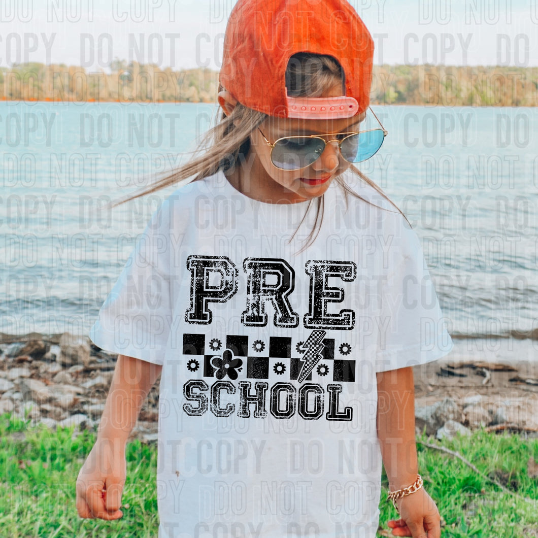 Grades Checkered Floral Bolt Blk Dropdown TRANSFER SBB