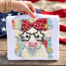 Load image into Gallery viewer, Patriotic Cow or Pig DROPDOWN TRANSFER IRENE APR 26
