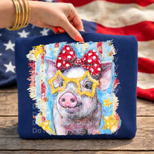 Load image into Gallery viewer, Patriotic Cow or Pig DROPDOWN TRANSFER IRENE APR 26
