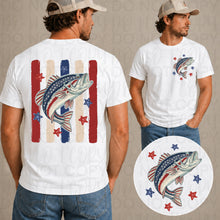 Load image into Gallery viewer, Stars And Stripes Bass Gator Mallard RWB Lines DROPDOWN WITH POCKET TRANSFER UAC MAY 26
