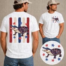Load image into Gallery viewer, Stars And Stripes Bass Gator Mallard RWB Lines DROPDOWN WITH POCKET TRANSFER UAC MAY 26
