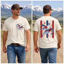 Load image into Gallery viewer, Stars And Stripes Bass Gator Mallard RWB Lines DROPDOWN WITH POCKET TRANSFER UAC MAY 26
