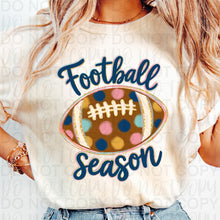 Load image into Gallery viewer, Football Season Polka Dot Faux Gold Glitter Outline TRANSFER UAC JULY 26
