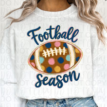 Load image into Gallery viewer, Football Season Polka Dot Faux Gold Glitter Outline TRANSFER UAC JULY 26
