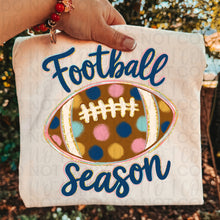 Load image into Gallery viewer, Football Season Polka Dot Faux Gold Glitter Outline TRANSFER UAC JULY 26
