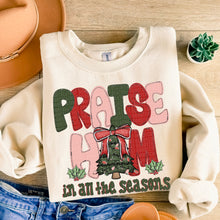 Load image into Gallery viewer, Praise Him In all the seasons - red/green TRANSFER OCT SDD
