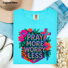 Load image into Gallery viewer, Pray More Worry Less Cross TRANSFER SDD MAY
