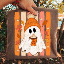 Load image into Gallery viewer, Pumpkin Spice Ghost In Beanie TRANSFER UAC JULY 26
