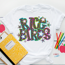 Load image into Gallery viewer, Neon Bright Checker Star Mascots Dropdown TRANSFER CSD MAY 25
