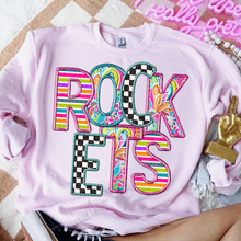 Load image into Gallery viewer, Bright Stripe Floral Checker Mascots Dropdown TRANSFER CSD MAY 25
