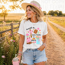 Load image into Gallery viewer, Raised On Dirt Roads And Freedom Red Pink Bow Option DROPDOWN TRANSFER UAC MAY 26
