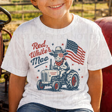 Load image into Gallery viewer, Red White And Moo Cow On Mower Sketch TRANSFER UAC MAY 26
