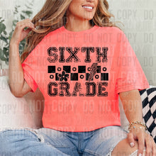 Load image into Gallery viewer, Grades Checkered Floral Bolt Blk Dropdown TRANSFER SBB
