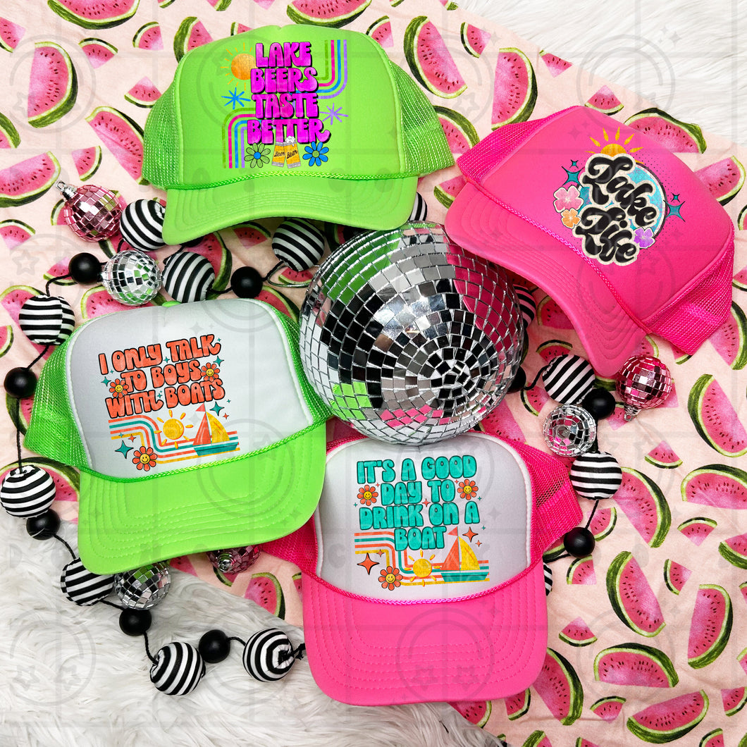 It’s A Good Day To Drink On A Boat Hat Patch 3-4” DTF TRANSFER HMWK APR 25