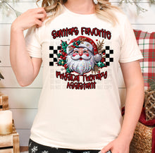 Load image into Gallery viewer, Santa’s Favorite Occupation Faux Embroidery (DROPDOWN) TRANSFER CAP
