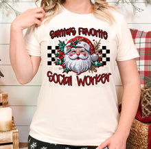 Load image into Gallery viewer, Santa’s Favorite Occupation Faux Embroidery (DROPDOWN) TRANSFER CAP

