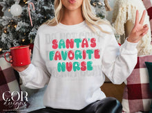 Load image into Gallery viewer, Santa's Favorite Red And Green Dropdown TRANSFER COR
