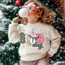 Load image into Gallery viewer, Snow Day Snowman &amp; Snowflakes DROPDOWN TRANSFER SDD SEPT
